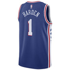 James Harden Philadelphia 76ers Nike Swingman Jersey - Icon Edition - Royal
