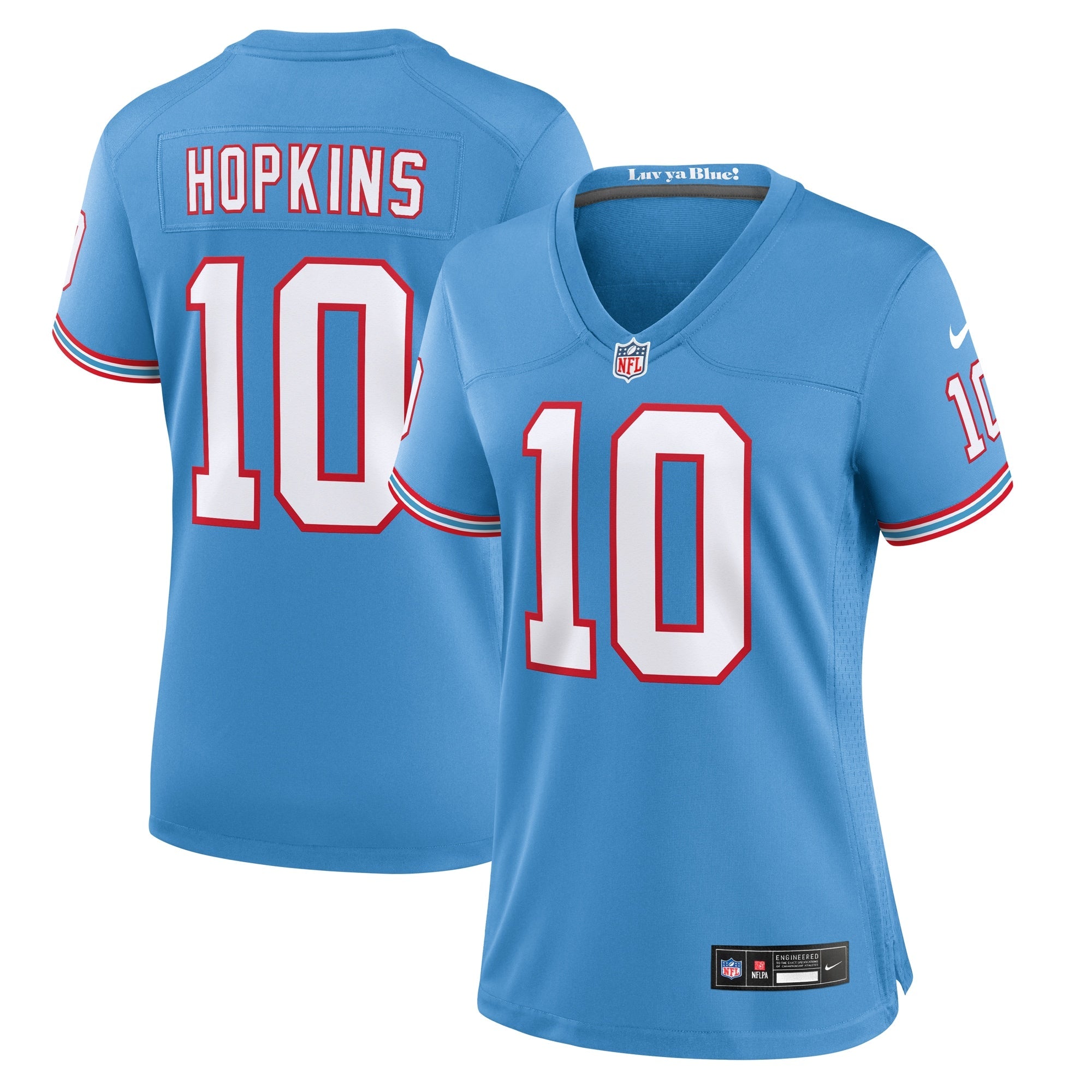 DeAndre Hopkins Tennessee Titans Nike Women's Game Jersey - Navy/Light Blue