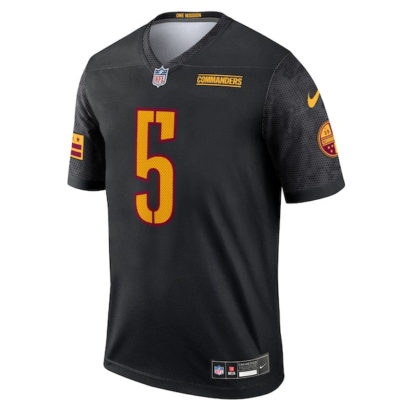 Jayden Daniels Washington Commanders Nike Alternate Legend Player Performance Top - Black/Burgundy