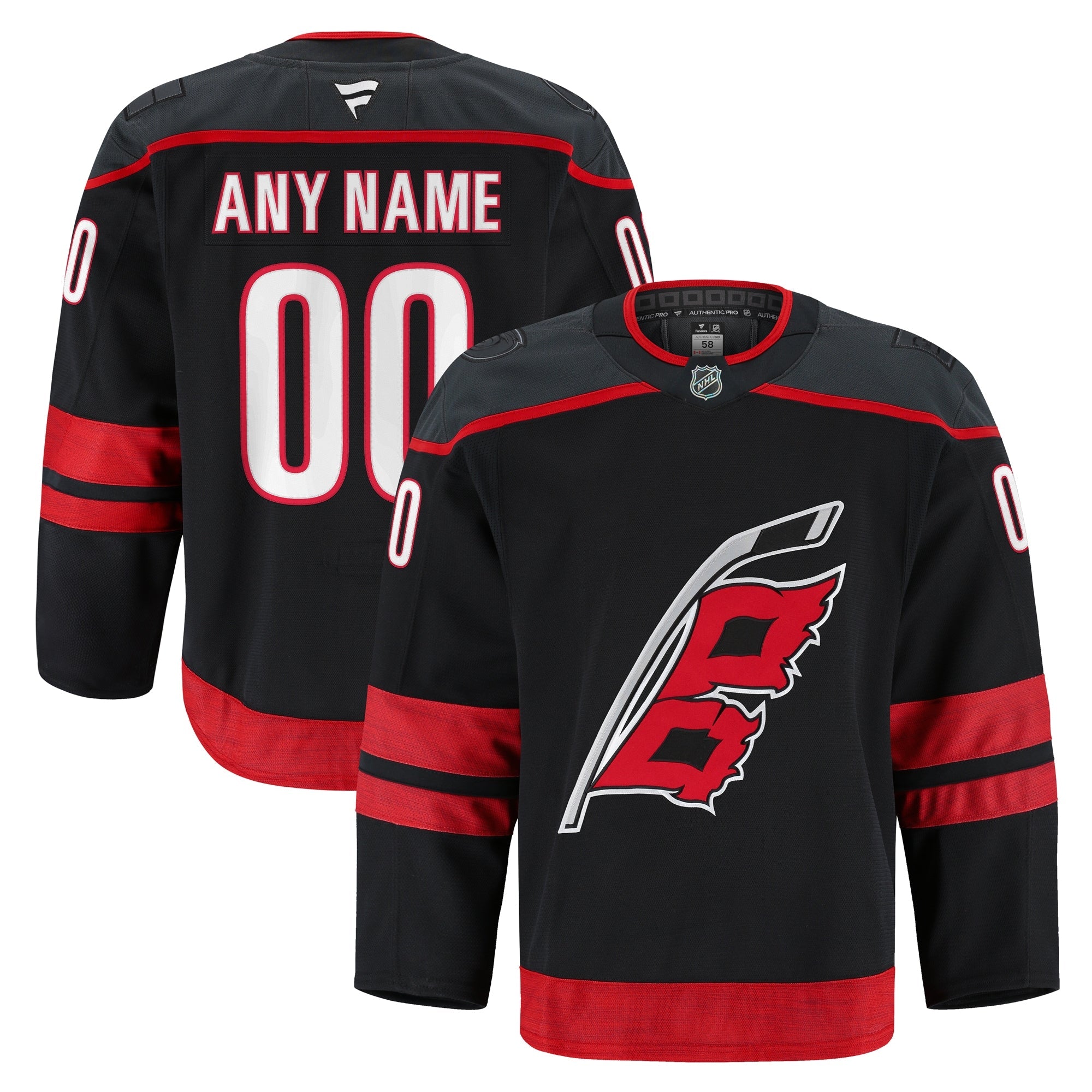 Carolina Hurricanes  Away Authentic Pro Custom Jersey - White/Black