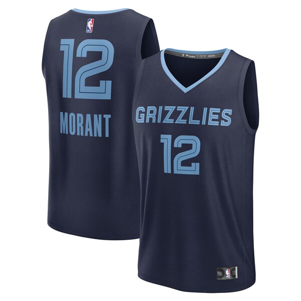 Ja Morant Memphis Grizzlies  Fast Break Replica Player Jersey - Icon Edition - Navy