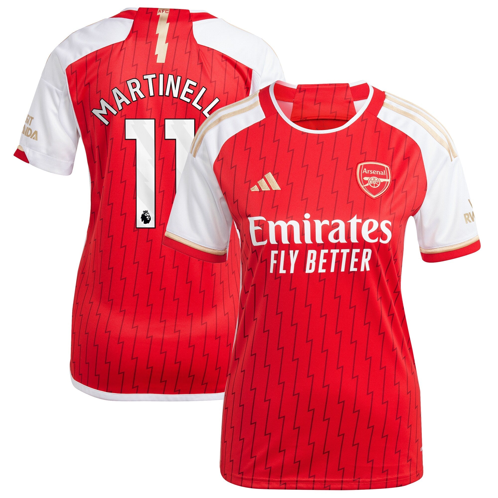 Gabriel Martinelli Arsenal adidas Women's 2023/24 Third Replica Player Jersey - Green/Red/Yellow
