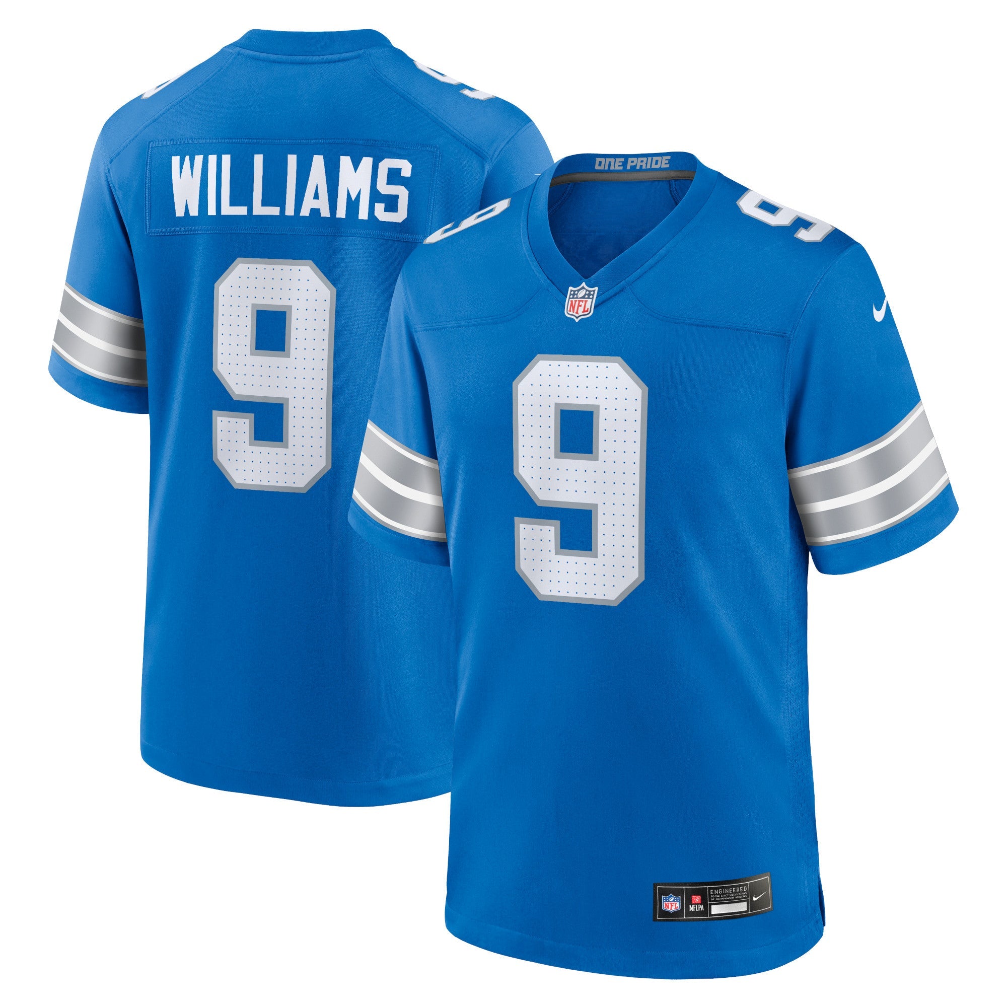 Jameson Williams Detroit Lions Nike 2nd Alternate Game Jersey - Black/Blue