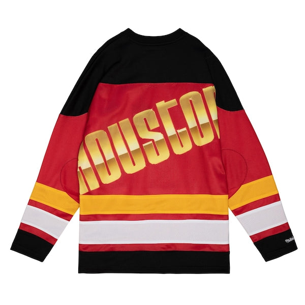 Houston Rockets Women's Hardwood Classics Big Face 4.0 Hockey Jersey - Red