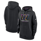 Washington Commanders Nike Women's 2024 NFL Crucial Catch Club Pullover Hoodie - Black
