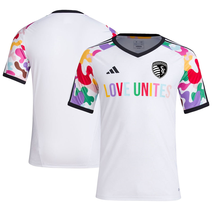 Sporting Kansas City adidas 2023 Pride Pre-Match Top - White