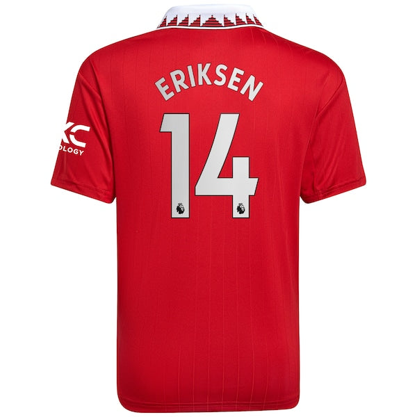 Christian Eriksen Manchester United adidas Youth 2022/23 Home Replica Player Jersey - Red