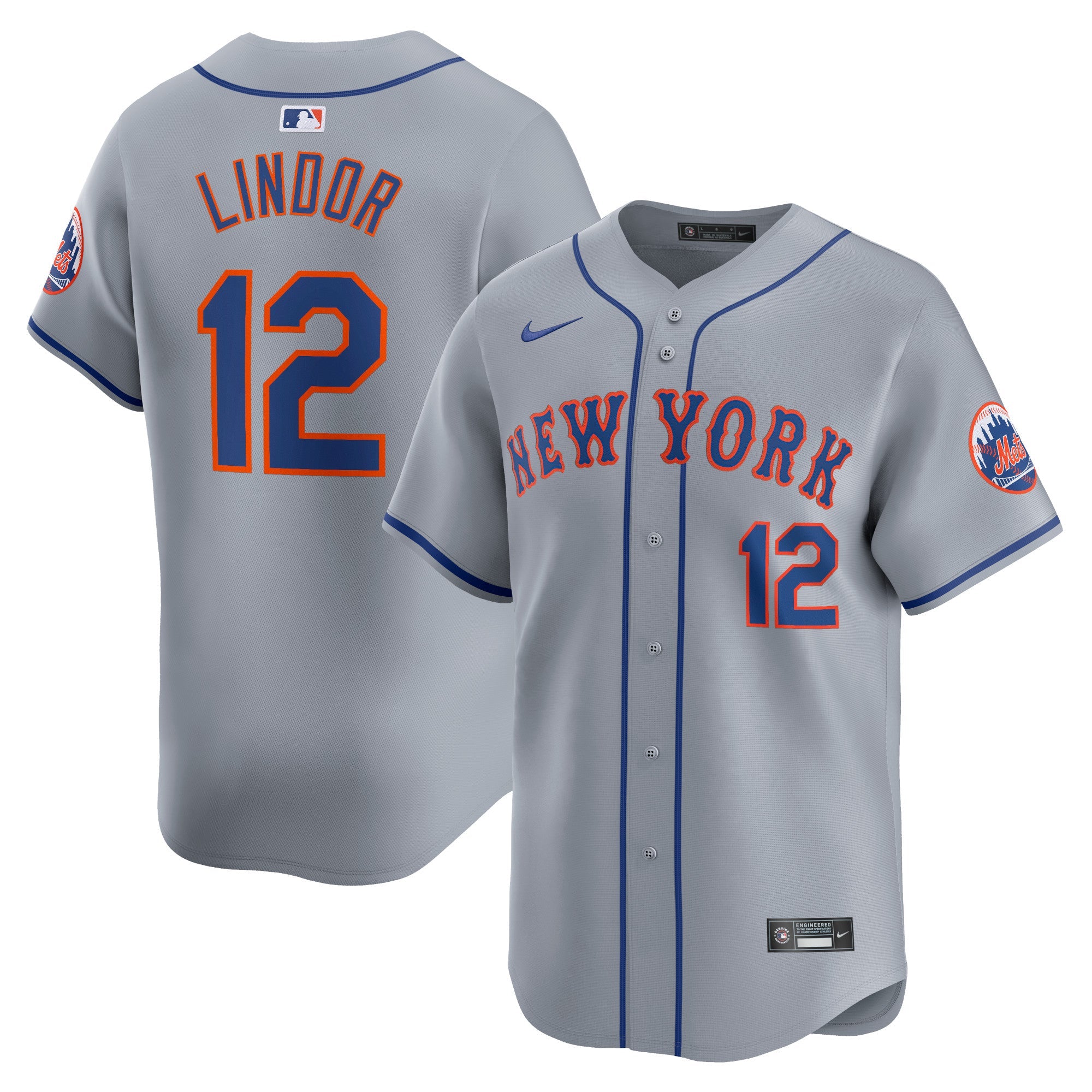 Francisco Lindor New York Mets Nike Home Limited Player Jersey - White/Gray