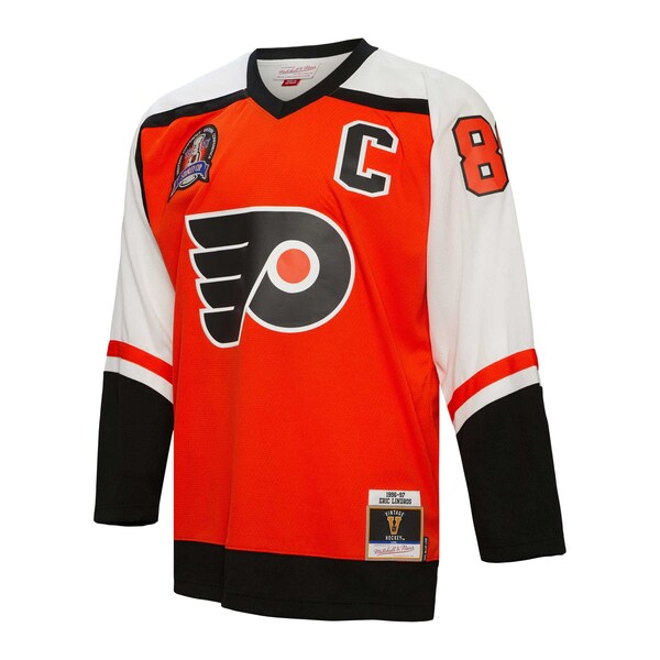 Eric Lindros Philadelphia Flyers Captain Patch 1996/97 Blue Line Player Jersey - Orange