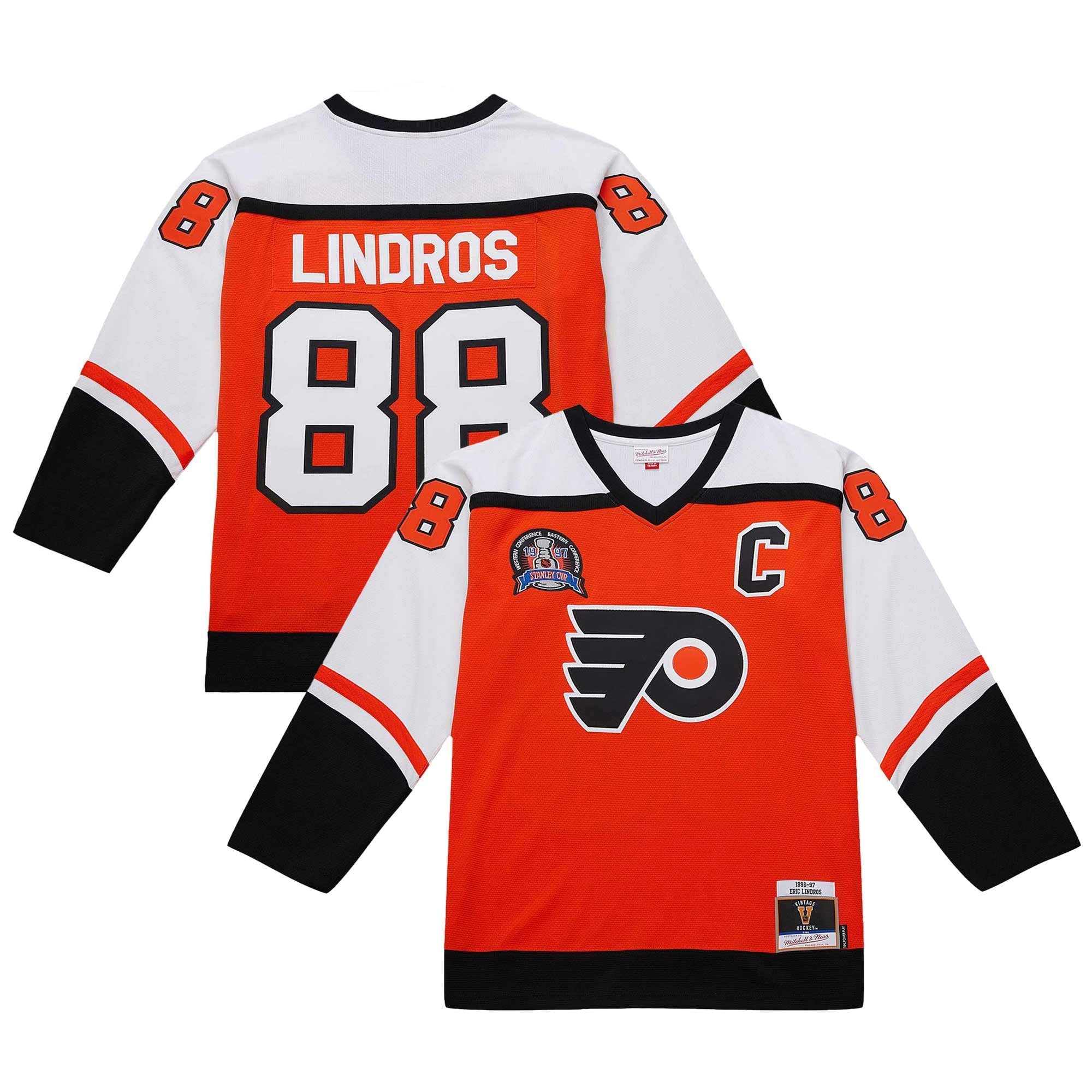 Eric Lindros Philadelphia Flyers 1996-97 Power Play Jersey - White/Orange