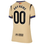 Barcelona Nike Women's 2025/26 Away Stadium Replica Custom Jersey - Gold/Orange
