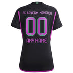 Bayern Munich adidas Women's 2023/24 Away Replica Custom Jersey - Black