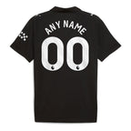 Manchester City Puma 2025/26 Away Replica Custom Jersey - Black/Light Blue/Green