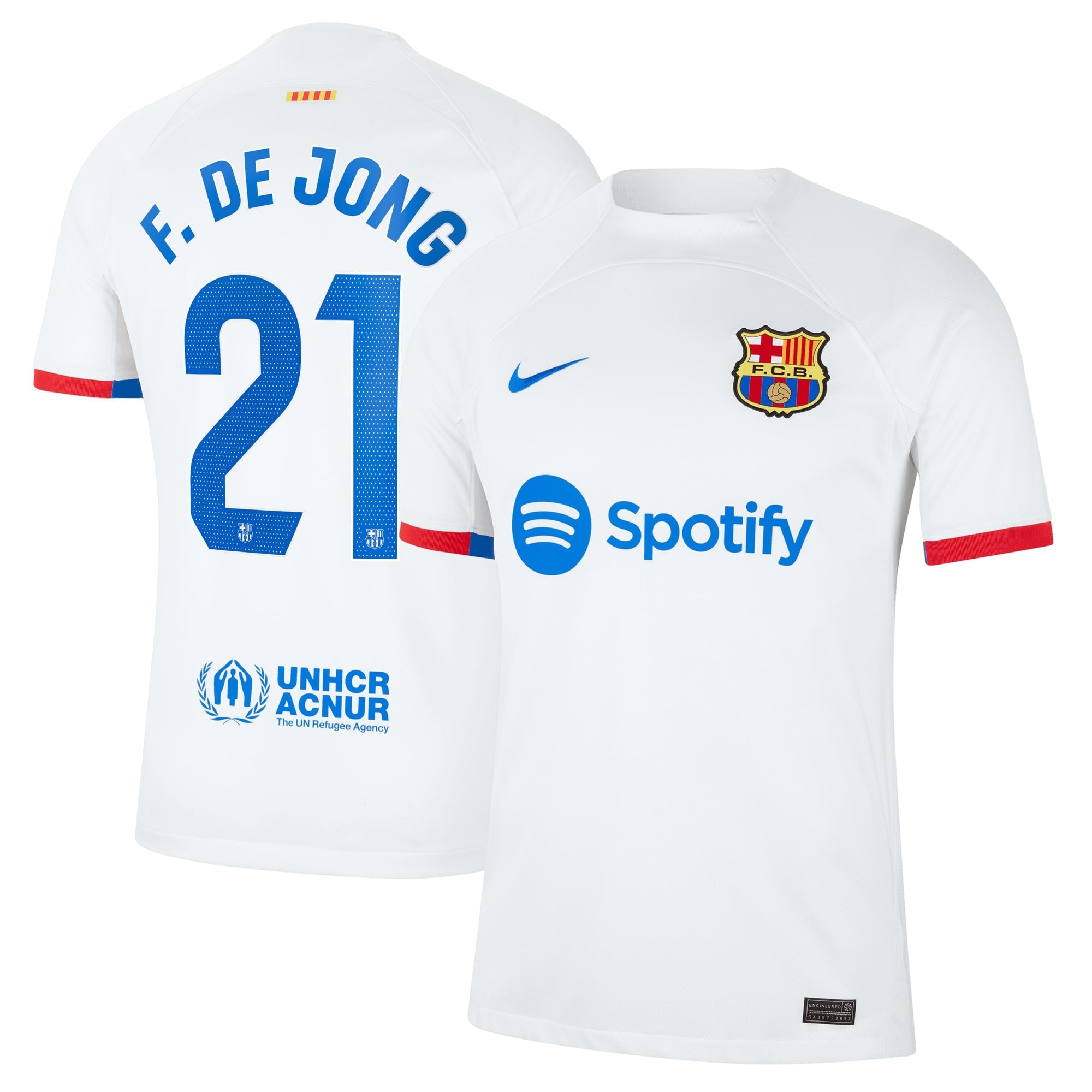 Frenkie de Jong Barcelona Nike 2023/24 Third Replica Jersey - Aqua/Royal/White