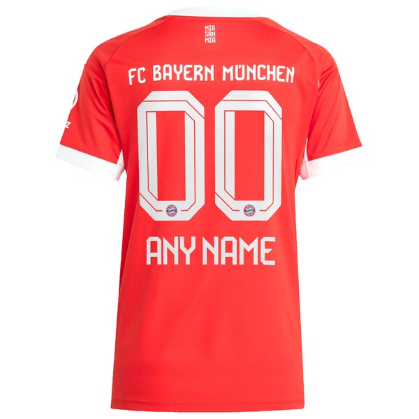 Bayern Munich adidas Women's 2025/26 Home Replica Custom Jersey - Red
