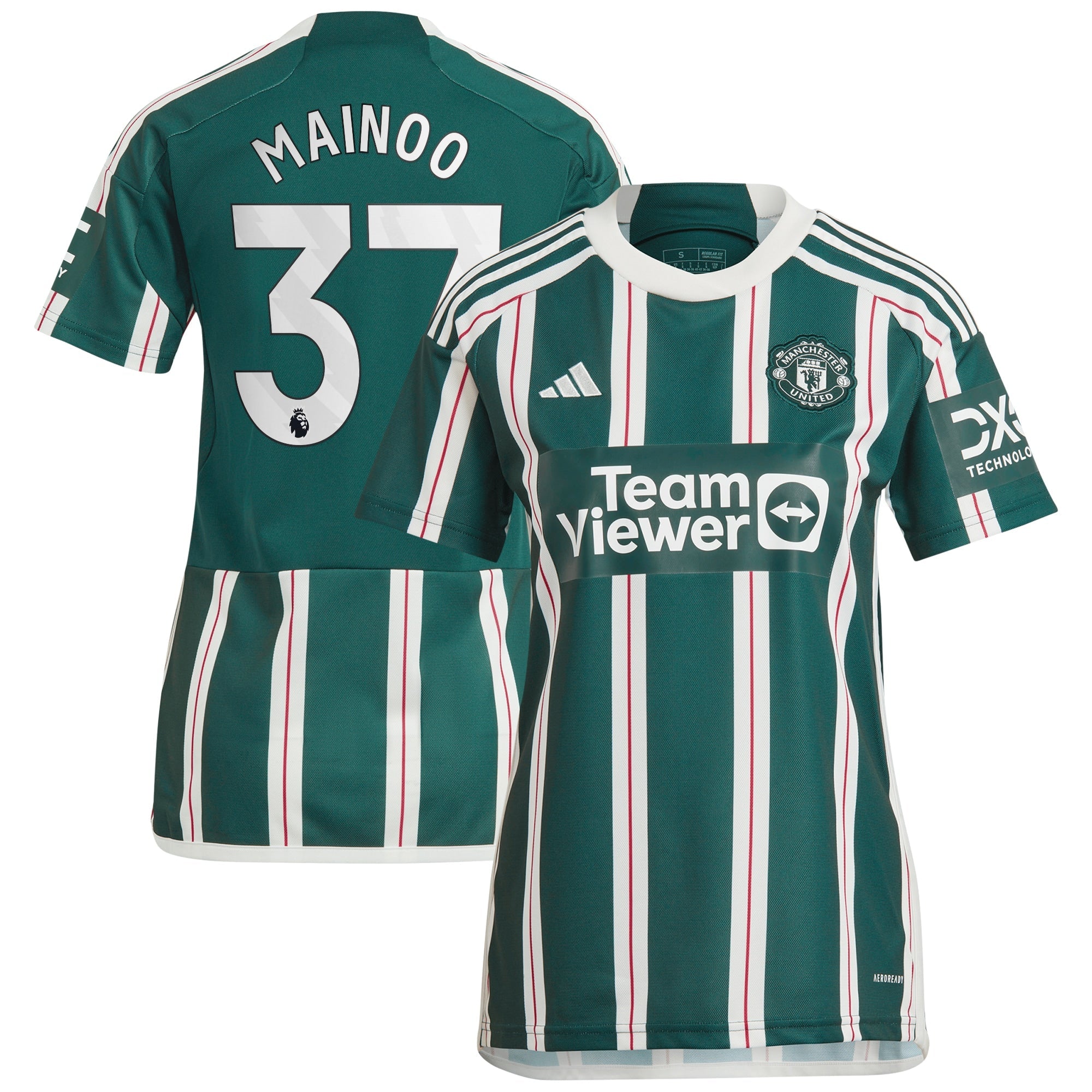 Kobbie Mainoo Manchester United adidas Women's 2023/24 Home Replica Player Jersey - Red/Green