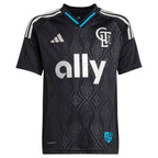 Patrick Agyemang Charlotte FC adidas Youth 2025 Fortress Kit Replica Player Jersey - Black