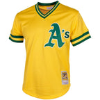 Rickey Henderson Oakland Athletics Cooperstown Mesh Batting Practice Jersey - Yellow