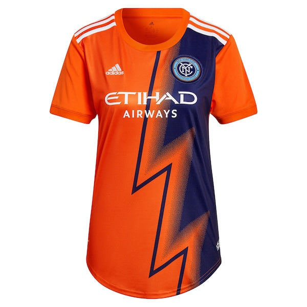 New York City FC adidas Women's 2022 The Volt Kit Replica Custom Jersey - Orange