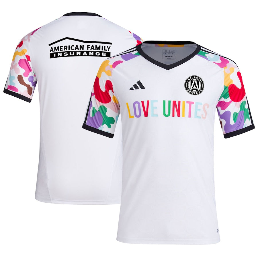 Atlanta United FC adidas 2023 Pride Pre-Match Top - White