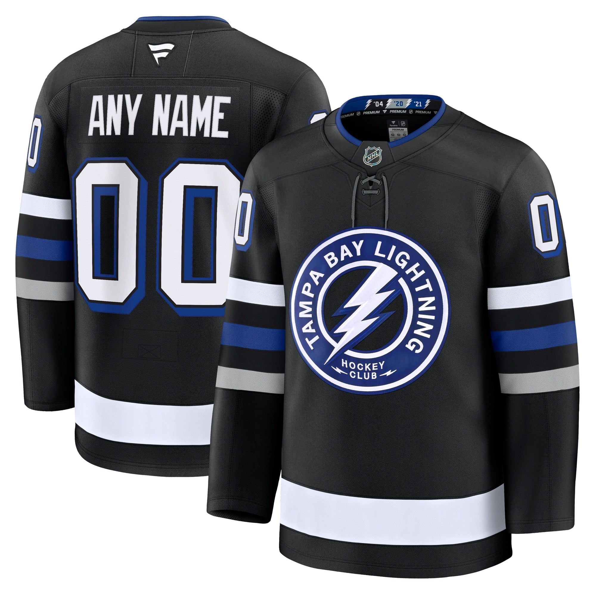 Tampa Bay Lightning  Home Premium Custom Jersey - Blue/Black/White