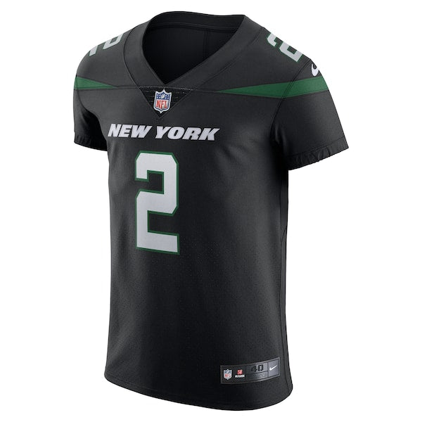 Zach Wilson New York Jets Nike Vapor Elite Jersey - Stealth Black/Green