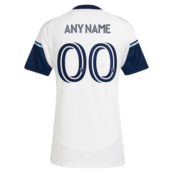 Vancouver Whitecaps FC adidas Women's 2025 The Peak Replica Custom Jersey - White