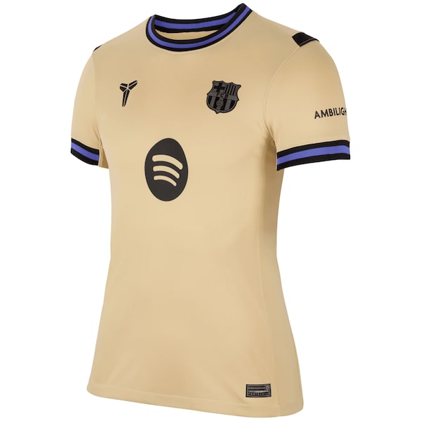 Barcelona Nike Women's 2025/26 Away Stadium Replica Custom Jersey - Gold/Orange