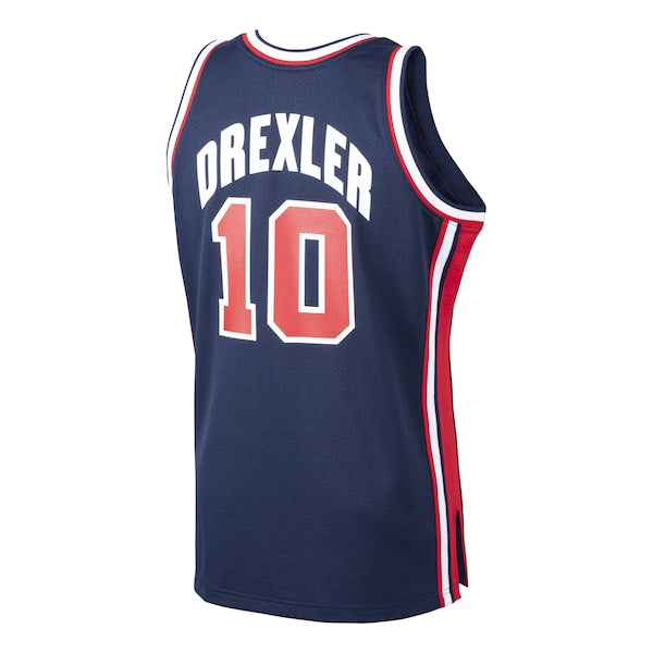 Clyde Drexler USA Basketball 1992 Dream Team Authentic Jersey - Navy