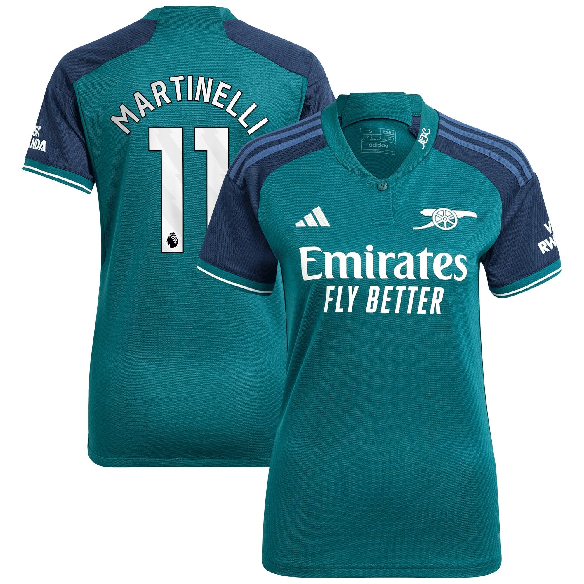 Gabriel Martinelli Arsenal adidas Women's 2023/24 Away Replica Player Jersey - Yellow