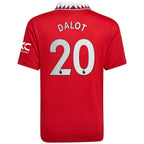 Diogo Dalot Manchester United adidas Youth 2022/23 Home Replica Player Jersey - Red