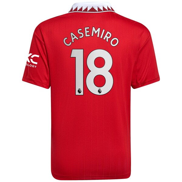 Carlos Casemiro Manchester United adidas Youth 2022/23 Home Replica Player Jersey - Red