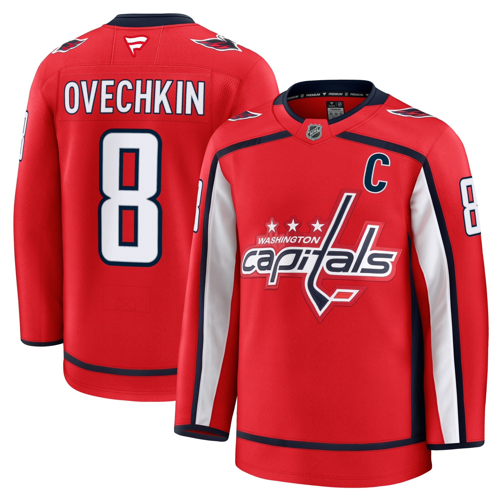 Alexander Ovechkin Washington Capitals  Alternate 50th Anniversary Premium Jersey - Black/White/Red