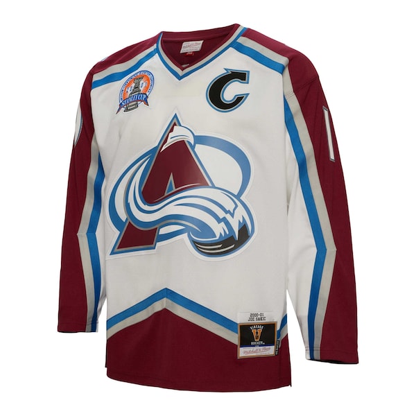 Joe Sakic Colorado Avalanche Captain Patch 2000/01 Blue Line Player Jersey - White