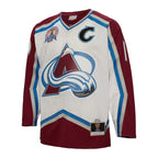 Joe Sakic Colorado Avalanche Captain Patch 2000/01 Blue Line Player Jersey - White