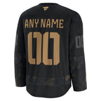 Calgary Flames  2024 Military Appreciation Personalized Long Sleeve Practice Jersey - Black