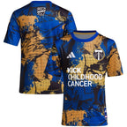 Portland Timbers adidas Youth 2024 MLS Works Kick Childhood Cancer x Marvel Pre-Match Top - Royal
