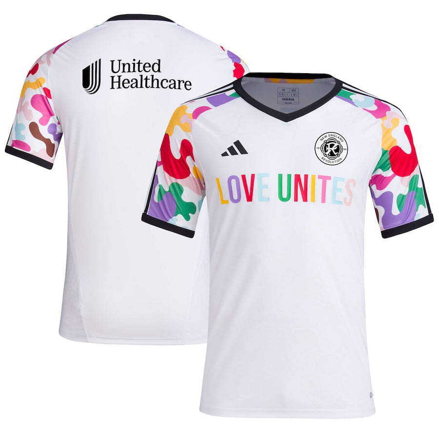 New England Revolution adidas 2023 Pride Pre-Match Top - White