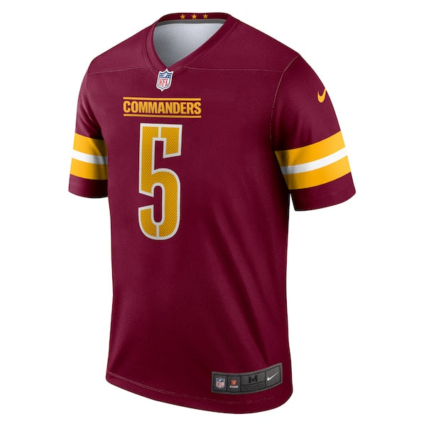 Jayden Daniels Washington Commanders Nike Team Legend Player Performance Top - Burgundy/Black