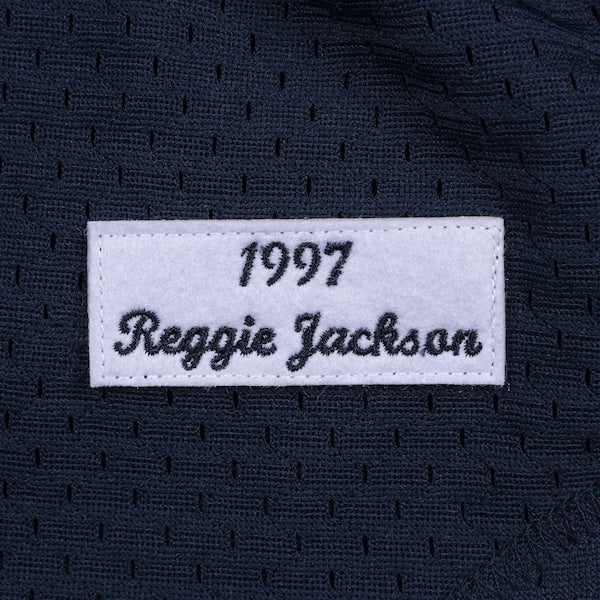 Reggie Jackson New York Yankees  Cooperstown Collection Mesh Batting Practice Button-Up Jersey  - Navy