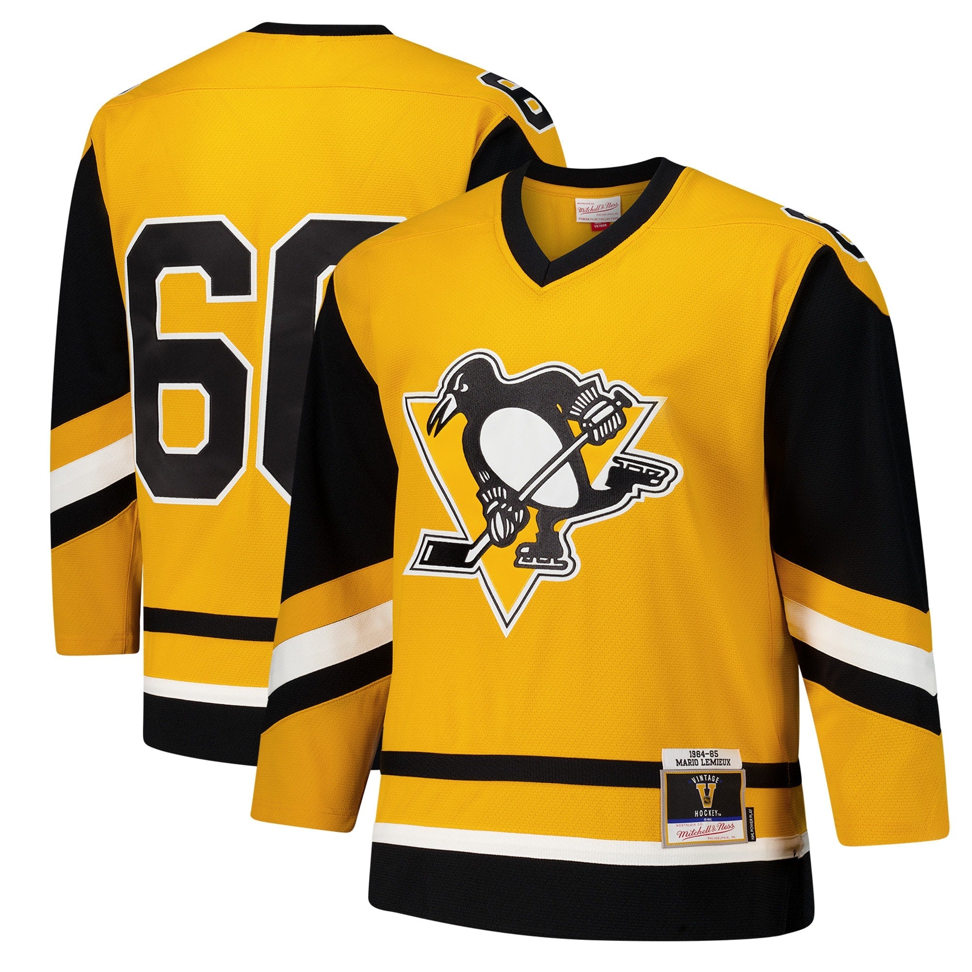 Mario Lemieux Pittsburgh Penguins 1991-92 Power Play Jersey - Black/Gold