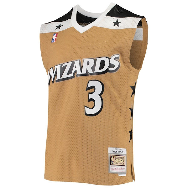 Caron Butler Washington Wizards 2001/02 Hardwood Classics Swingman Jersey - Gold