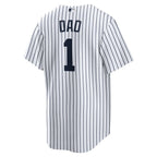 New York Yankees Nike #1 Dad Home Replica Jersey - White
