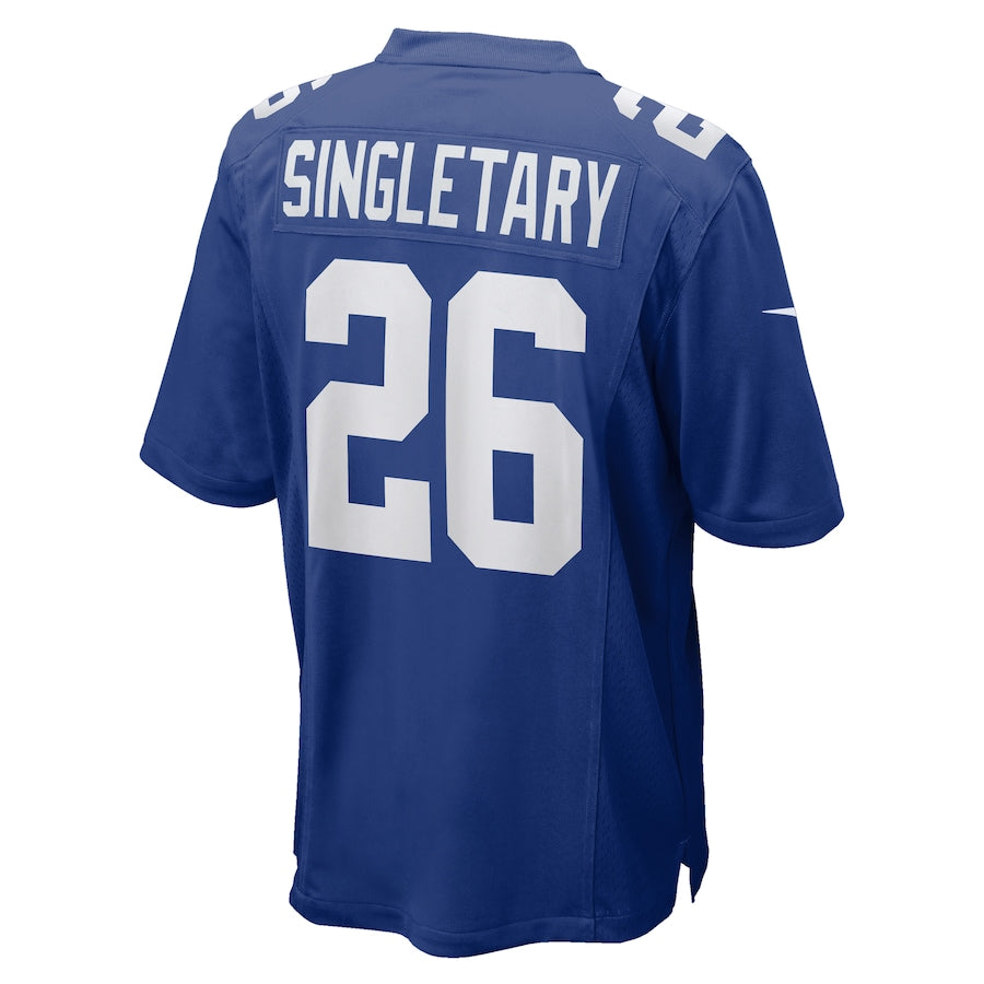 Men's Nike Devin Singletary Royal New York Giants Team Game Jersey