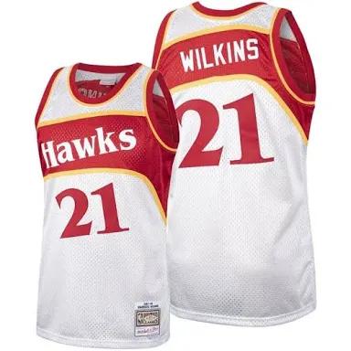 Dominique Wilkins Atlanta Hawks M &N Throwback Swingman Jersey - Black/Red/White