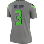 Russell Wilson Seattle Seahawks Nike Women's Inverted Legend Jersey - Gray