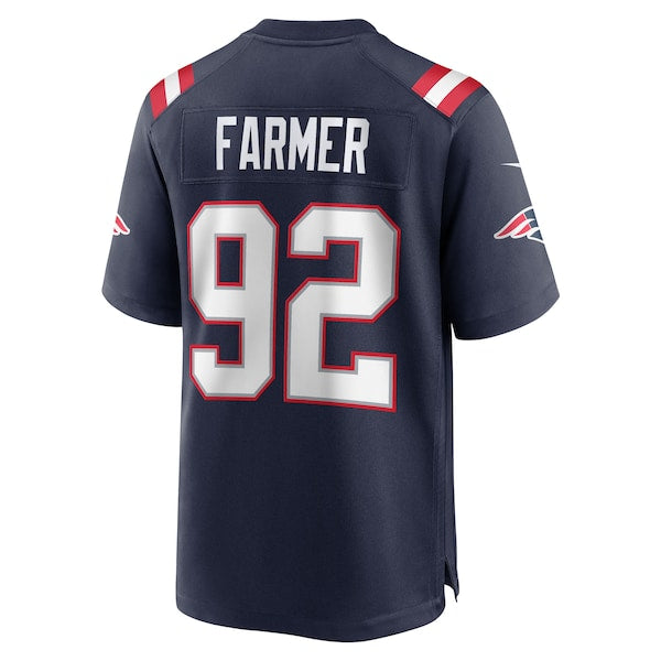 Joshua Farmer New England Patriots Nike Team Game Jersey -  Navy