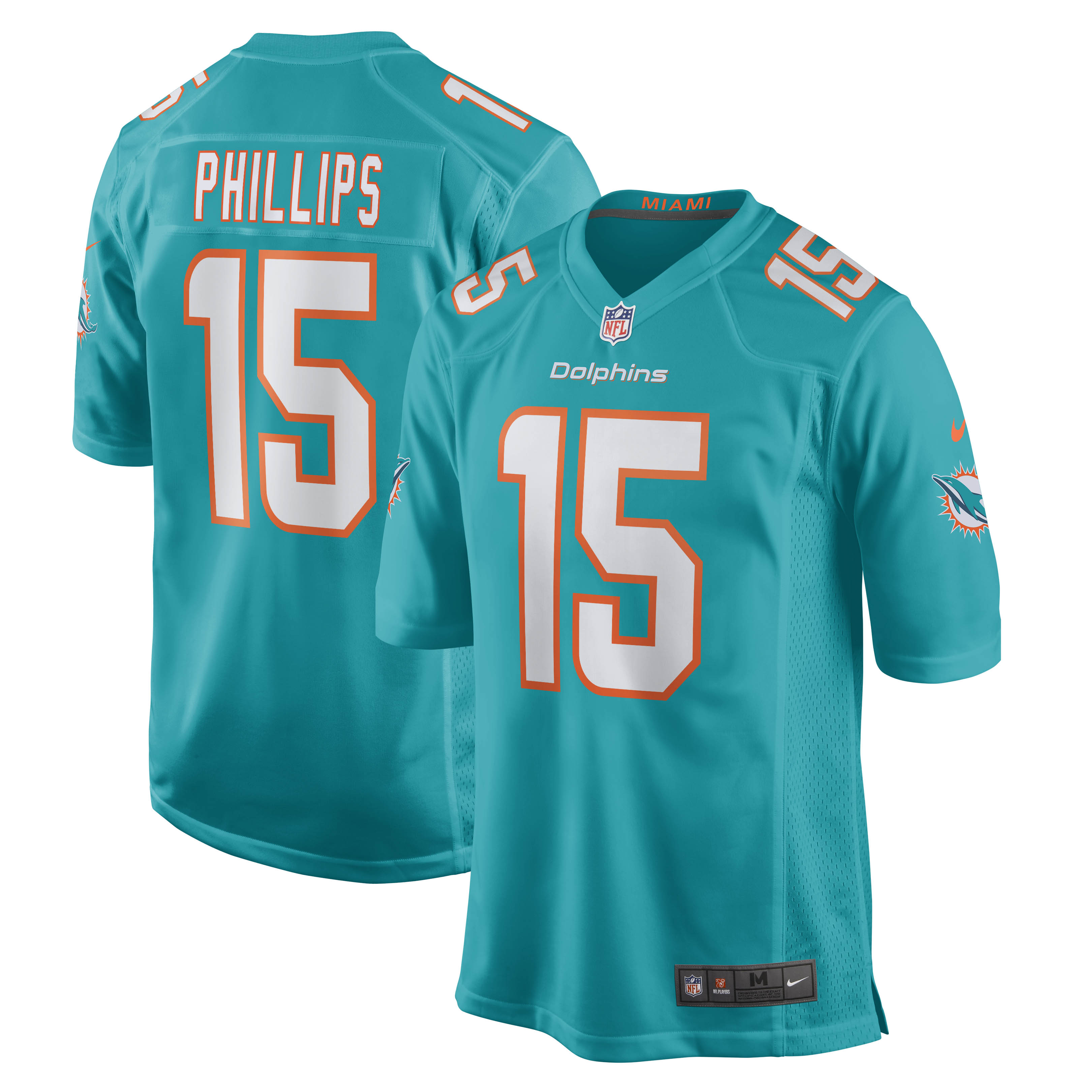 Jaelan Phillips Miami Dolphins Nike  Game Jersey -  White/Aqua