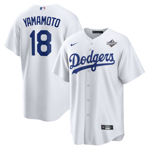 Yoshinobu Yamamoto Los Angeles Dodgers Nike 2025 World Series Home Replica Player Jersey - White
