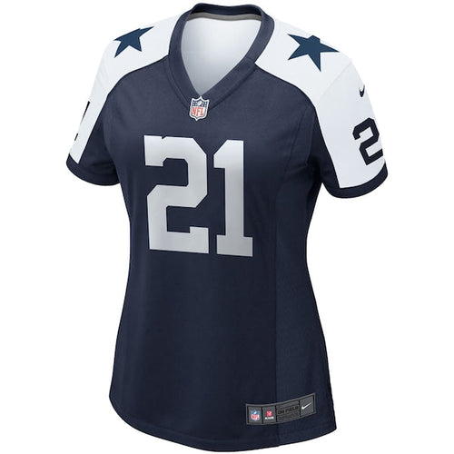 Ezekiel Elliott Dallas Cowboys Nike Women's Alternate Game Team Jersey - Navy/White